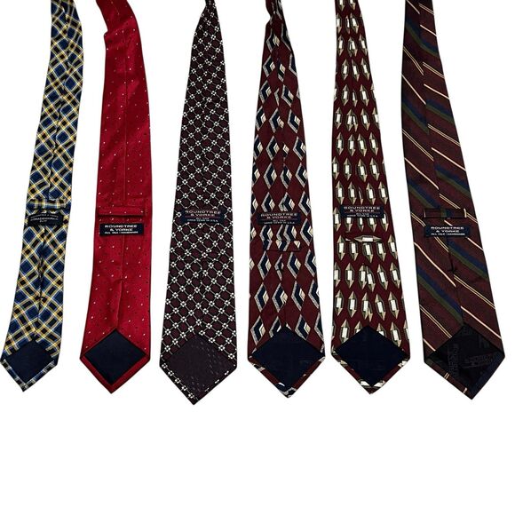Roundtree And York Mixed Lot of 6 Mens Neck Ties Silk Classic Work Multicolor 72 - Picture 2 of 9